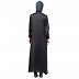 Premium Front open abaya with diamond beads- Grey